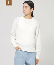 【L】【ウォッシャブル】ファンシーテープヤーンニットプルオーバー