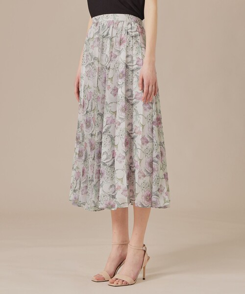 MACKINTOSH LONDON(マッキントッシュ ロンドン)の「【婦人画報掲載】【BIBURY FLOWER】ドローイングカラーバイブリーフラワースカート(スカート・レディース・ピンク系その他2/ブルー・38/36)」の8枚目の写真