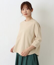 ゆったりラグラン 7分袖ムジプルオーバー