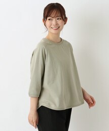 ゆったりラグラン 7分袖ムジプルオーバー