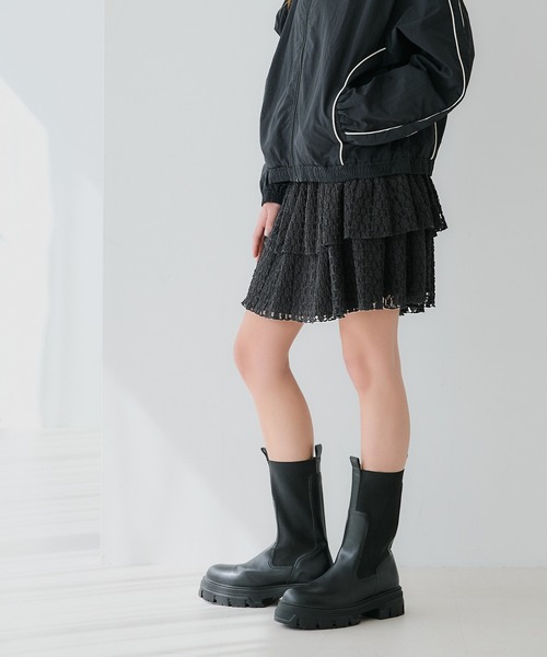 KAPITAL 2way スカート アンドクチュール AND COUTURE センターZIPデニムスカート
