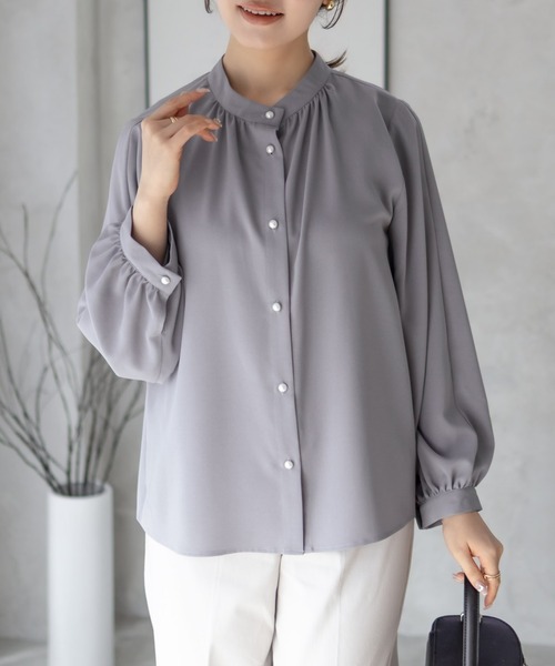 NAVY（ネイビー）の「nAvy マルチウェイブラウス（シャツ/ブラウス・レディース・ライトグレー/ブラック系その他/ベージュ・M/L）」の5枚目の写真