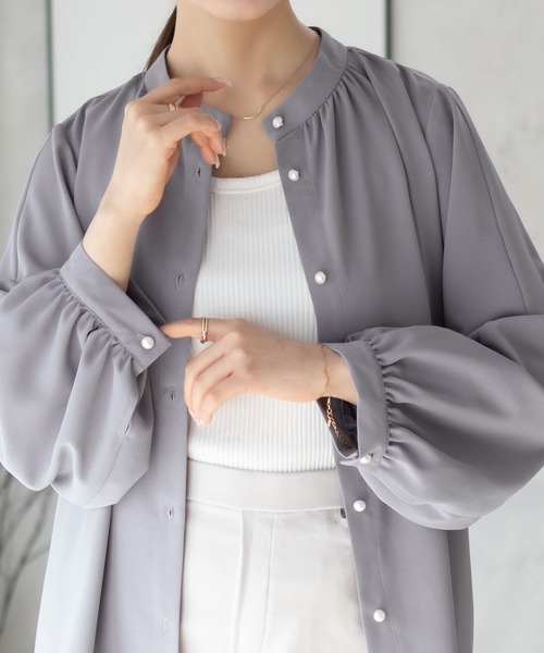 NAVY（ネイビー）の「nAvy マルチウェイブラウス（シャツ/ブラウス・レディース・ライトグレー/ブラック系その他/ベージュ・M/L）」の8枚目の写真