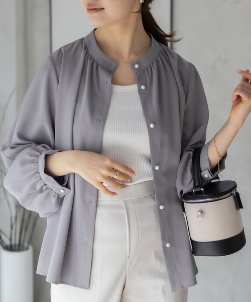NAVY（ネイビー）の「nAvy マルチウェイブラウス（シャツ/ブラウス・レディース・ライトグレー/ブラック系その他/ベージュ・M/L）」の9枚目の写真