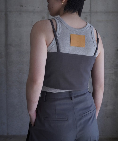 LOW CLASSIC（ロウ　クラシック）の「CLASSIC SCARF TOP（キャミソール・レディース・グレー・S）」の5枚目の写真