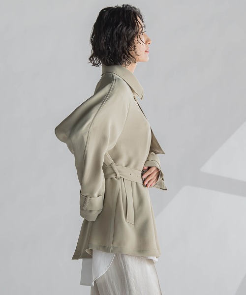 la.f…(ラエフ)の「ショートトレンチコート≪手洗い可能≫(トレンチコート・レディース・ネイビー/ベージュ・9号/7号/11号)」の21枚目の写真