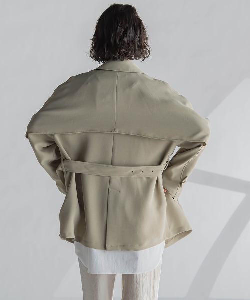 la.f…(ラエフ)の「ショートトレンチコート≪手洗い可能≫(トレンチコート・レディース・ネイビー/ベージュ・9号/7号/11号)」の19枚目の写真