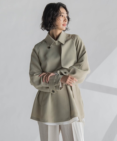 la.f…(ラエフ)の「ショートトレンチコート≪手洗い可能≫(トレンチコート・レディース・ネイビー/ベージュ・9号/7号/11号)」の18枚目の写真