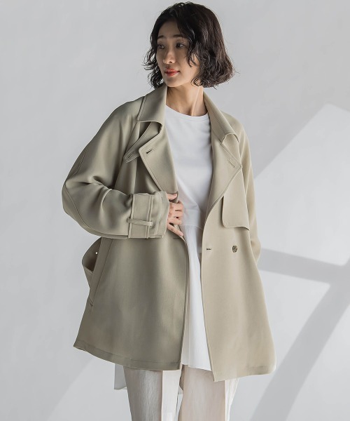 la.f…(ラエフ)の「ショートトレンチコート≪手洗い可能≫(トレンチコート・レディース・ネイビー/ベージュ・9号/7号/11号)」の22枚目の写真