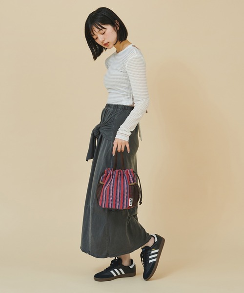 CONTROL FREAK / CTFK（コントロールフリーク）の「CONTROL FREAK / CTFK（コントロールフリーク）メッシュシート巾着（ショルダーバッグ・レディース・ブラック/レッド/ベージュ・FREE）」の22枚目の写真