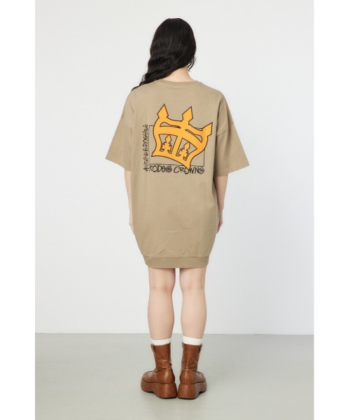 RODEO CROWNS WIDE BOWL(ロデオクラウンズワイドボウル)の「Tagging Big Crownワンピース(ワンピース・レディース・オフホワイト/ブラック/クリアレッド/ライトカーキ・FREE)」の10枚目の写真