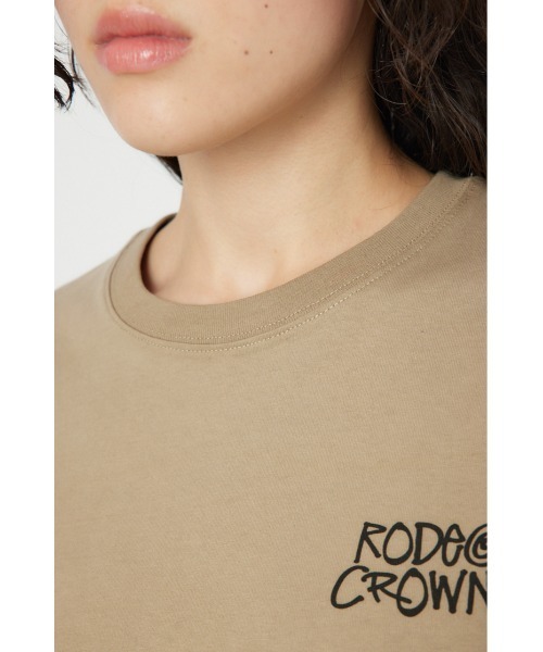 RODEO CROWNS WIDE BOWL(ロデオクラウンズワイドボウル)の「Tagging Big Crownワンピース(ワンピース・レディース・オフホワイト/ブラック/クリアレッド/ライトカーキ・FREE)」の9枚目の写真