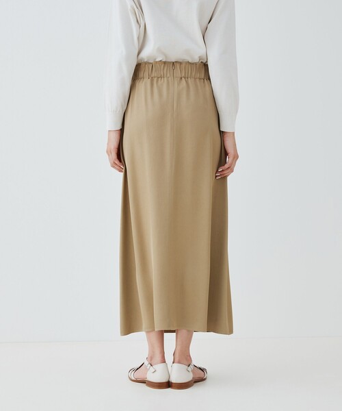 GALERIE VIE(ギャルリー ヴィー)の「シルキートリコチン Aラインスカート(スカート・レディース・ベージュ/チャコールグレー・36/32)」の6枚目の写真