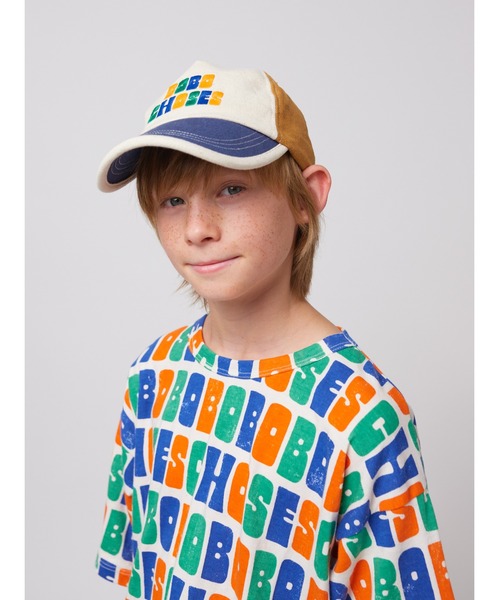 BOBO CHOSES（ボボショーズ）の「Bobo Choses color block cap（キャップ・キッズ・ネイビー・52/54）」の3枚目の写真