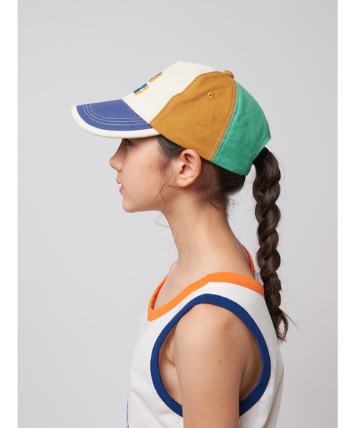 BOBO CHOSES（ボボショーズ）の「Bobo Choses color block cap（キャップ・キッズ・ネイビー・52/54）」の4枚目の写真
