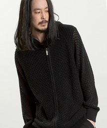 NO ID. | 【NO ID.】Changing Sheer Knit Zip Parka / チェンジング シアー ニット ジップ パーカ(パーカー)
