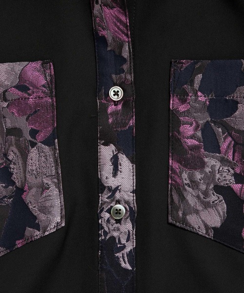 HARE（ハレ）の「ジャガードキリカエショートシャツ(HARE)（シャツ/ブラウス・レディース・ブルー/ブラック/ライトグリーン/ピンク/グリーン系その他/ブルーパープル/オレンジ/ブルー系その他/オレンジ系その他・FREE）」の18枚目の写真