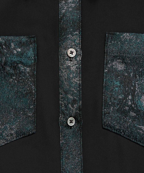 HARE（ハレ）の「ジャガードキリカエショートシャツ(HARE)（シャツ/ブラウス・レディース・ブルー/ブラック/ライトグリーン/ピンク/グリーン系その他/ブルーパープル/オレンジ/ブルー系その他/オレンジ系その他・FREE）」の19枚目の写真