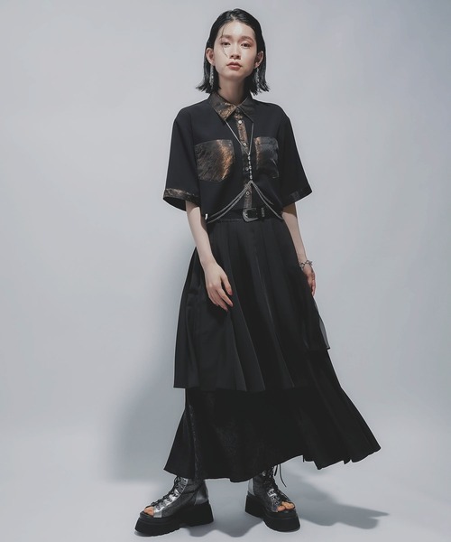 セール】ジャガードキリカエショートシャツ(HARE)（シャツ