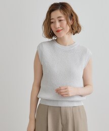 grove | ラメの上品な輝きが魅力 ラメカノコスリーブレスニット(ニット/セーター)