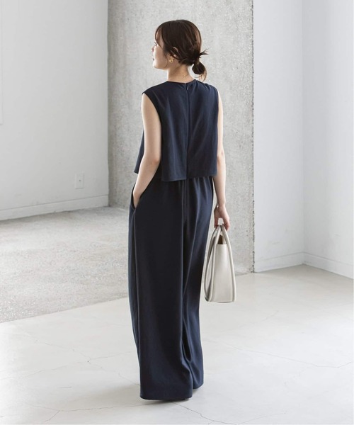 追加》ダブルクレープスリーブレスオールインワン2（つなぎ