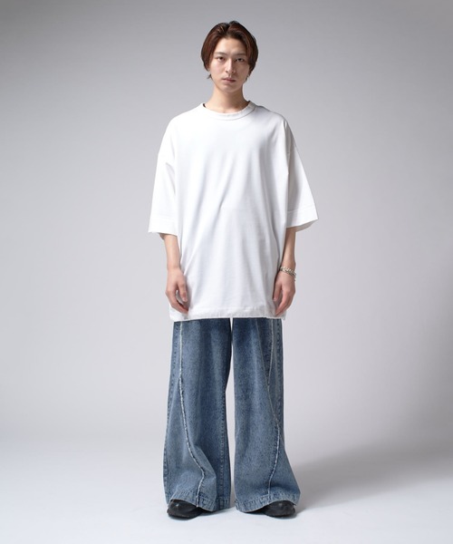 Lui's（ルイス）の「SHINE ビッグTシャツ（Tシャツ/カットソー・メンズ・ホワイト/グレー/チャコールグレー/ブラック・FREE）」の13枚目の写真