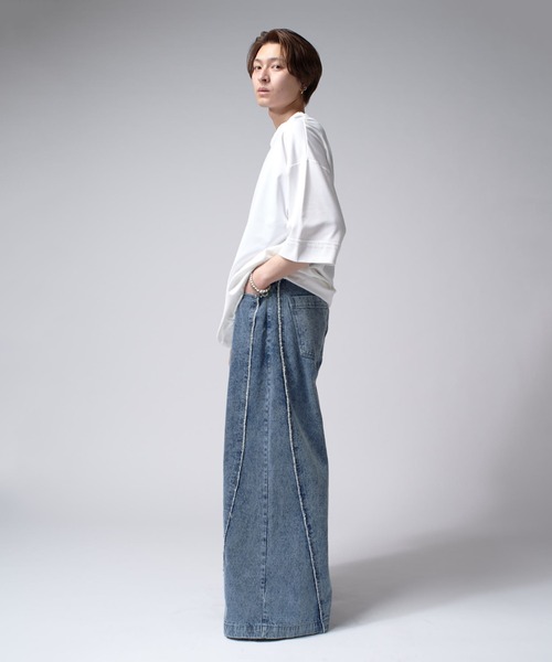 Lui's（ルイス）の「SHINE ビッグTシャツ（Tシャツ/カットソー・メンズ・ホワイト/グレー/チャコールグレー/ブラック・FREE）」の15枚目の写真