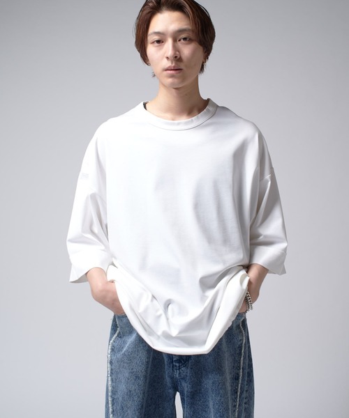 Lui's（ルイス）の「SHINE ビッグTシャツ（Tシャツ/カットソー・メンズ・ホワイト/グレー/チャコールグレー/ブラック・FREE）」の10枚目の写真