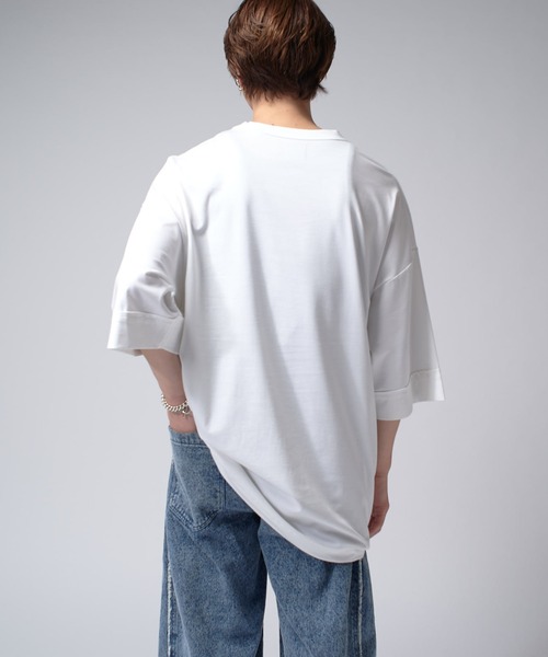 Lui's（ルイス）の「SHINE ビッグTシャツ（Tシャツ/カットソー・メンズ・ホワイト/グレー/チャコールグレー/ブラック・FREE）」の12枚目の写真