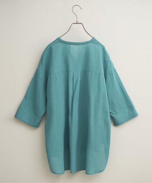 LBC(エルビーシー)の「【二の腕カバー★ シワになりにくい】リネンコットン5分袖シャツ(シャツ/ブラウス・レディース・ブラウン/ピンク/ダークカーキ・M)」の13枚目の写真