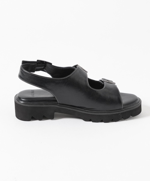 RAGEBLUE（レイジブルー）の「シンセティックレザー/グルカサンダル/ダブルベルトサンダル（サンダル・メンズ・ブラック系その他2/ブラック系その他・MEDIUM/LARGE）」の8枚目の写真