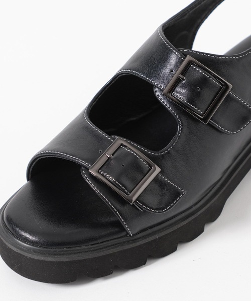 RAGEBLUE（レイジブルー）の「シンセティックレザー/グルカサンダル/ダブルベルトサンダル（サンダル・メンズ・ブラック系その他2/ブラック系その他・MEDIUM/LARGE）」の11枚目の写真