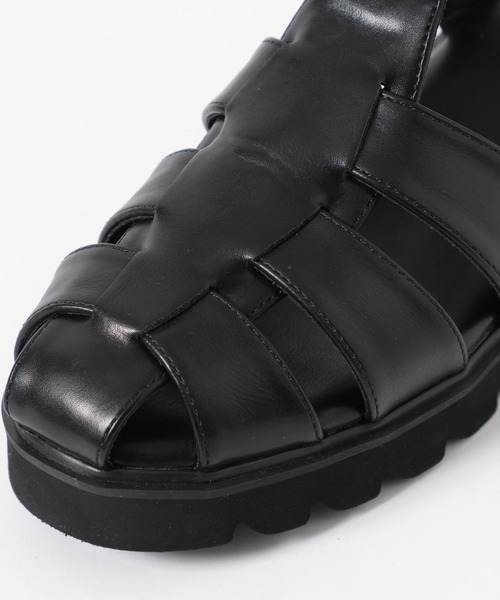 RAGEBLUE（レイジブルー）の「シンセティックレザー/グルカサンダル/ダブルベルトサンダル（サンダル・メンズ・ブラック系その他2/ブラック系その他・MEDIUM/LARGE）」の4枚目の写真