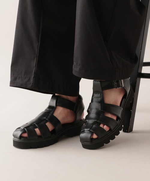 RAGEBLUE（レイジブルー）の「シンセティックレザー/グルカサンダル/ダブルベルトサンダル（サンダル・メンズ・ブラック系その他2/ブラック系その他・MEDIUM/LARGE）」の14枚目の写真