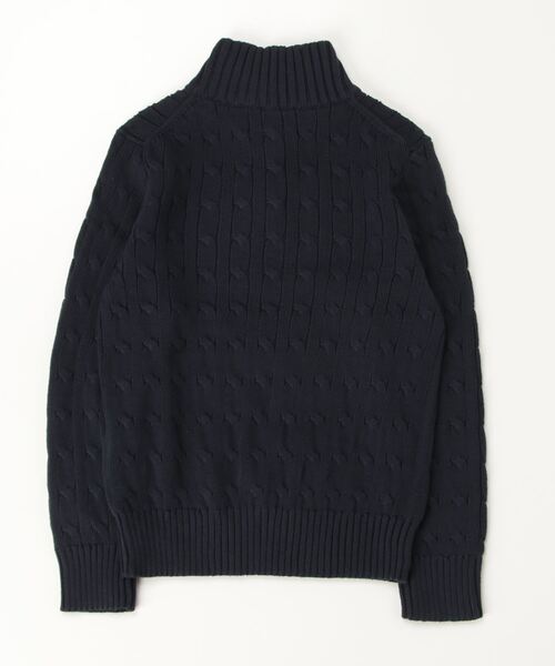 POLO RALPH LAUREN CHILDRENSWEAR(ポロ ラルフ ローレン チルドレンズウェア)の「ケーブルニット コットン クォータージップ セーター(ニット/セーター・キッズ・ネイビー系1・M/S/XL/L)」の3枚目の写真