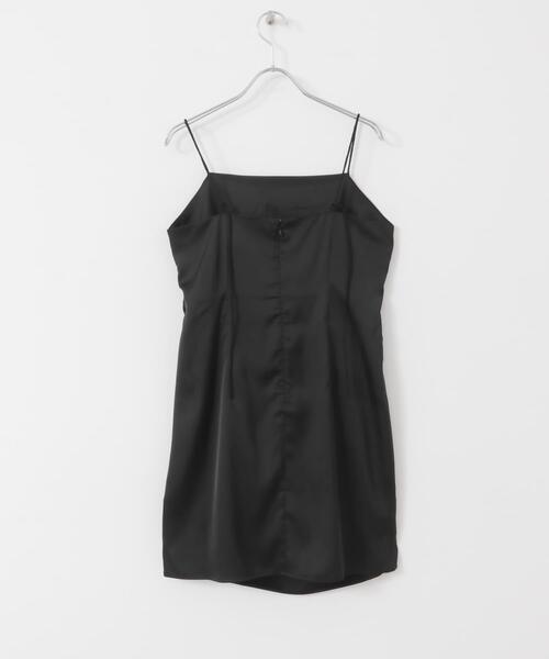 SENSE OF PLACE by URBAN RESEARCH（センスオブプレイスバイアーバンリサーチ）の「サテンタックミニキャミワンピース（ワンピース・レディース・ブラック/オフホワイト・ONE）」の14枚目の写真