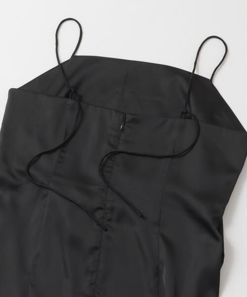 SENSE OF PLACE by URBAN RESEARCH（センスオブプレイスバイアーバンリサーチ）の「サテンタックミニキャミワンピース（ワンピース・レディース・ブラック/オフホワイト・ONE）」の15枚目の写真