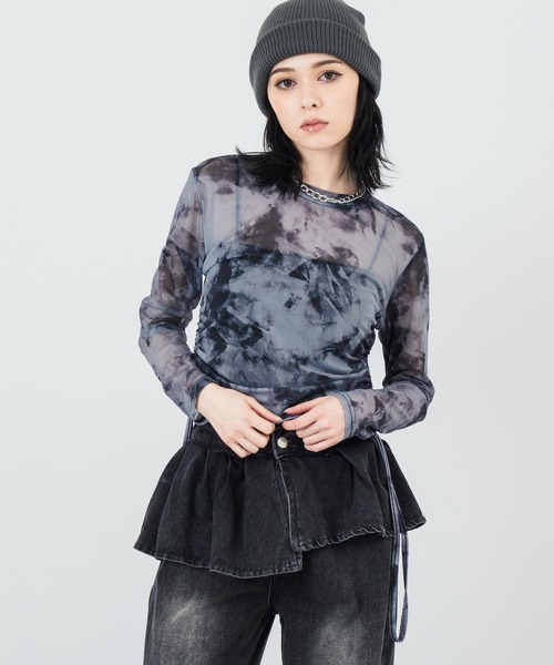 annaページです セール】ニュアンス ペイント シアー トップス（Tシャツ