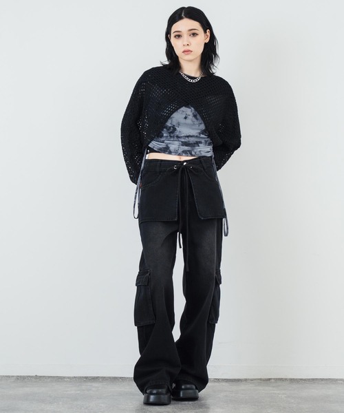 ANAP(アナップ)の「ニュアンス ペイント シアー トップス(Tシャツ/カットソー・レディース・ブラウン/グレー・FREE)」の21枚目の写真