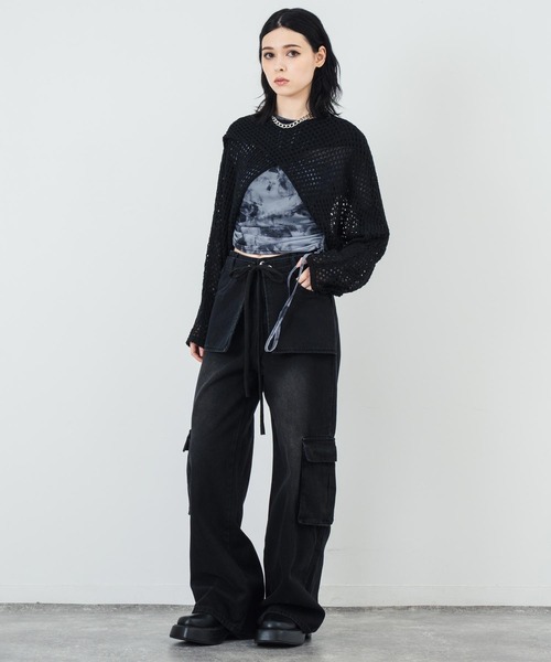 ANAP(アナップ)の「ニュアンス ペイント シアー トップス(Tシャツ/カットソー・レディース・ブラウン/グレー・FREE)」の22枚目の写真