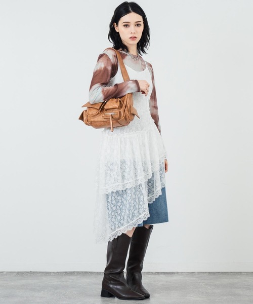 ANAP(アナップ)の「ニュアンス ペイント シアー トップス(Tシャツ/カットソー・レディース・ブラウン/グレー・FREE)」の11枚目の写真