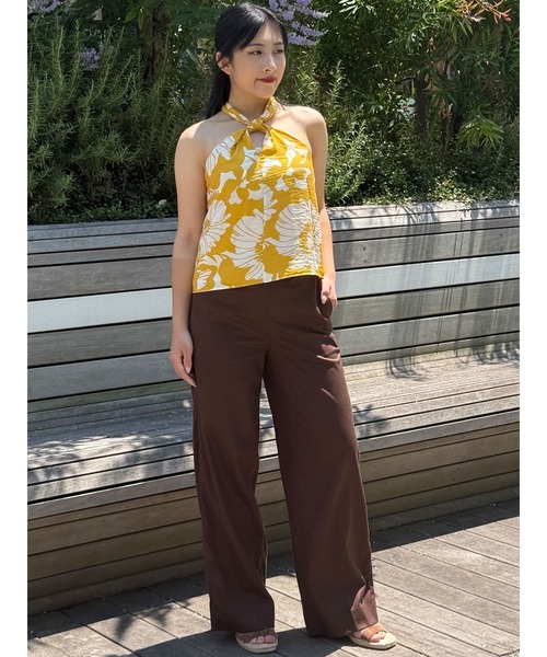 BANANA REPUBLIC FACTORY STORE(バナナリパブリック ファクトリーストア)の「BANANA REPUBLIC FACTORY STORE ノットフロント ホルタートップ(シャツ/ブラウス・レディース・イエロー・XS/M/S/L)」の4枚目の写真