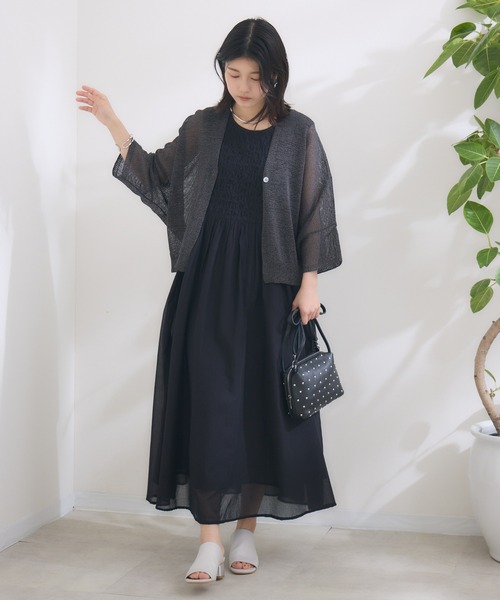 KATHARINE ROSS（キャサリンロス）の「【KATHARINE ROSS】スモッキングコットンワンピース（ワンピース・レディース・ブルー/ブラック/レッド・MEDIUM）」の5枚目の写真