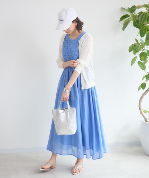 KATHARINE ROSS（キャサリンロス）の「【KATHARINE ROSS】スモッキングコットンワンピース（ワンピース・レディース・ブルー/ブラック/レッド・MEDIUM）」の16枚目の写真