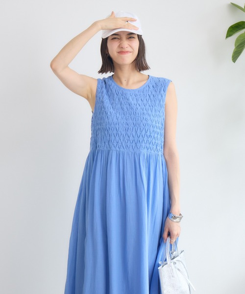 KATHARINE ROSS（キャサリンロス）の「【KATHARINE ROSS】スモッキングコットンワンピース（ワンピース・レディース・ブルー/ブラック/レッド・MEDIUM）」の22枚目の写真