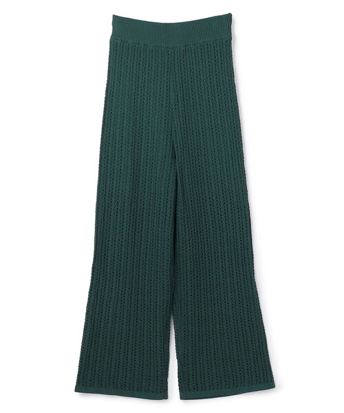 uncrave(アンクレイヴ)の「シースルーケーブルニット パンツ(その他パンツ・レディース・ブラック系/ダークグリーン系/ホワイト系/ブラウン系・F)」の4枚目の写真