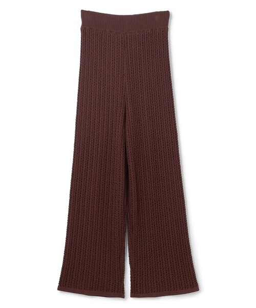 uncrave(アンクレイヴ)の「シースルーケーブルニット パンツ(その他パンツ・レディース・ブラック系/ダークグリーン系/ホワイト系/ブラウン系・F)」の12枚目の写真