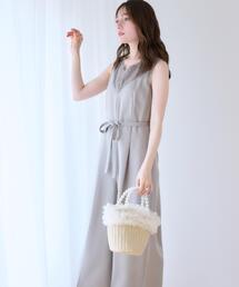 couture brooch | 【一枚で着映える】レース切替デザインオールインワン(サロペット/オーバーオール)