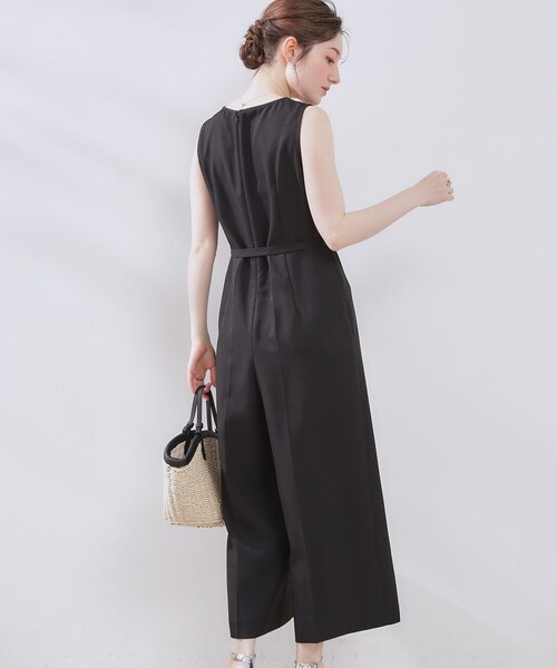 couture brooch(クチュールブローチ)の「【一枚で着映える】レース切替デザインオールインワン(サロペット/オーバーオール・レディース・ブラック/ナチュラル・38/40/42)」の8枚目の写真