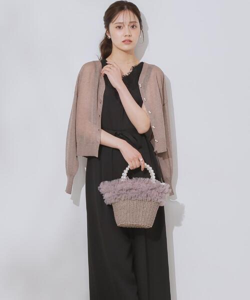 couture brooch(クチュールブローチ)の「【一枚で着映える】レース切替デザインオールインワン(サロペット/オーバーオール・レディース・ブラック/ナチュラル・38/40/42)」の12枚目の写真